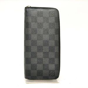 Louis Vuitton LV Long Wallet Black Damier Graphite 350-082425